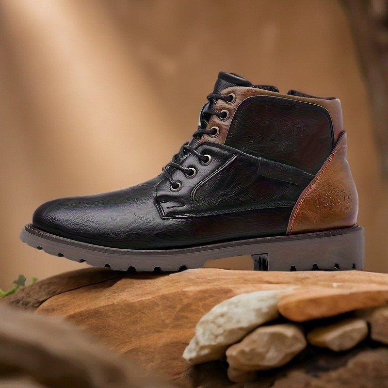 Leather Men Ankle Boots Plus S - Crossfit Outdoor ulasan dan harga