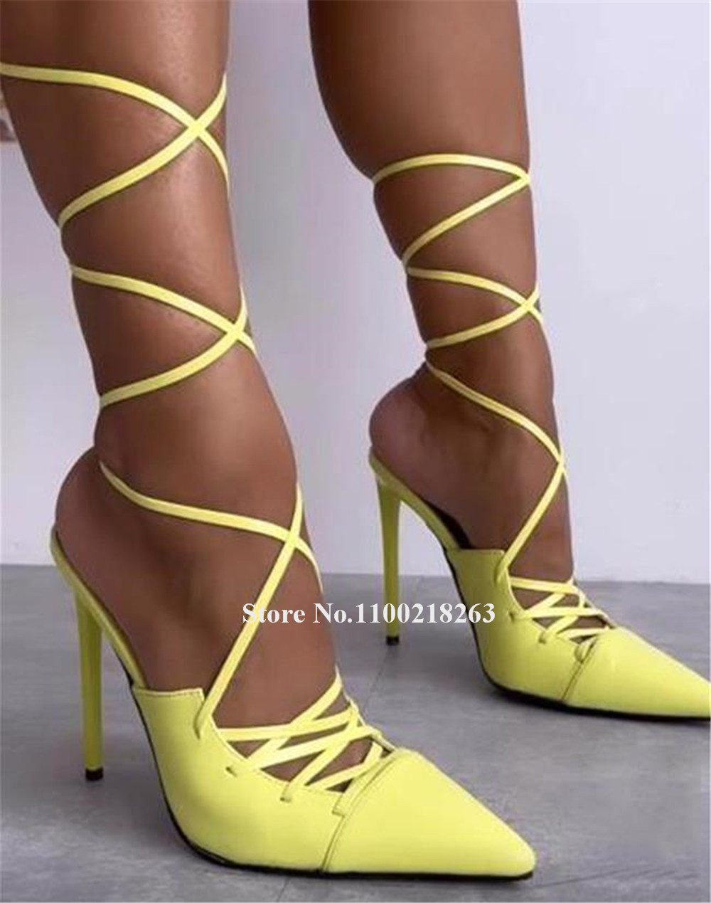 Lace-up Thin Heel Sandals Newe - Crossfit Outfit ulasan dan harga